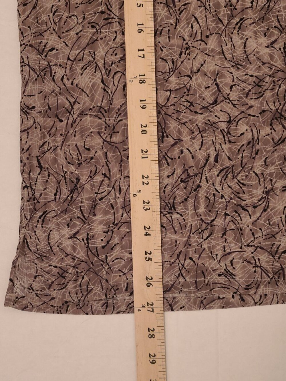 Donn Kenny Beige Tan Print Blouse Size 1X Short Sleeve - Picture 10 of 12